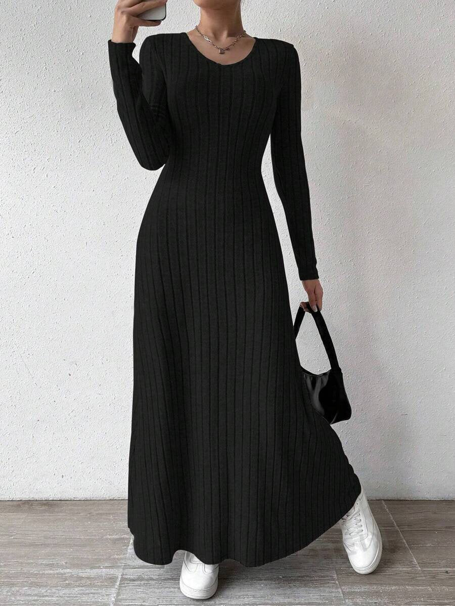 Vestido Manga Larga | Corte A-Line Slim Fit