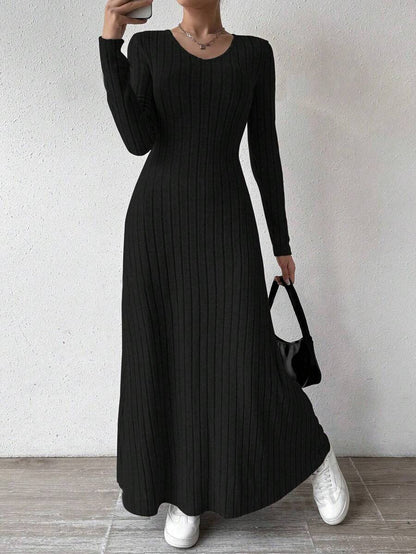 Vestido Manga Larga | Corte A-Line Slim Fit