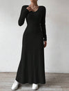 Vestido Manga Larga | Corte A-Line Slim Fit