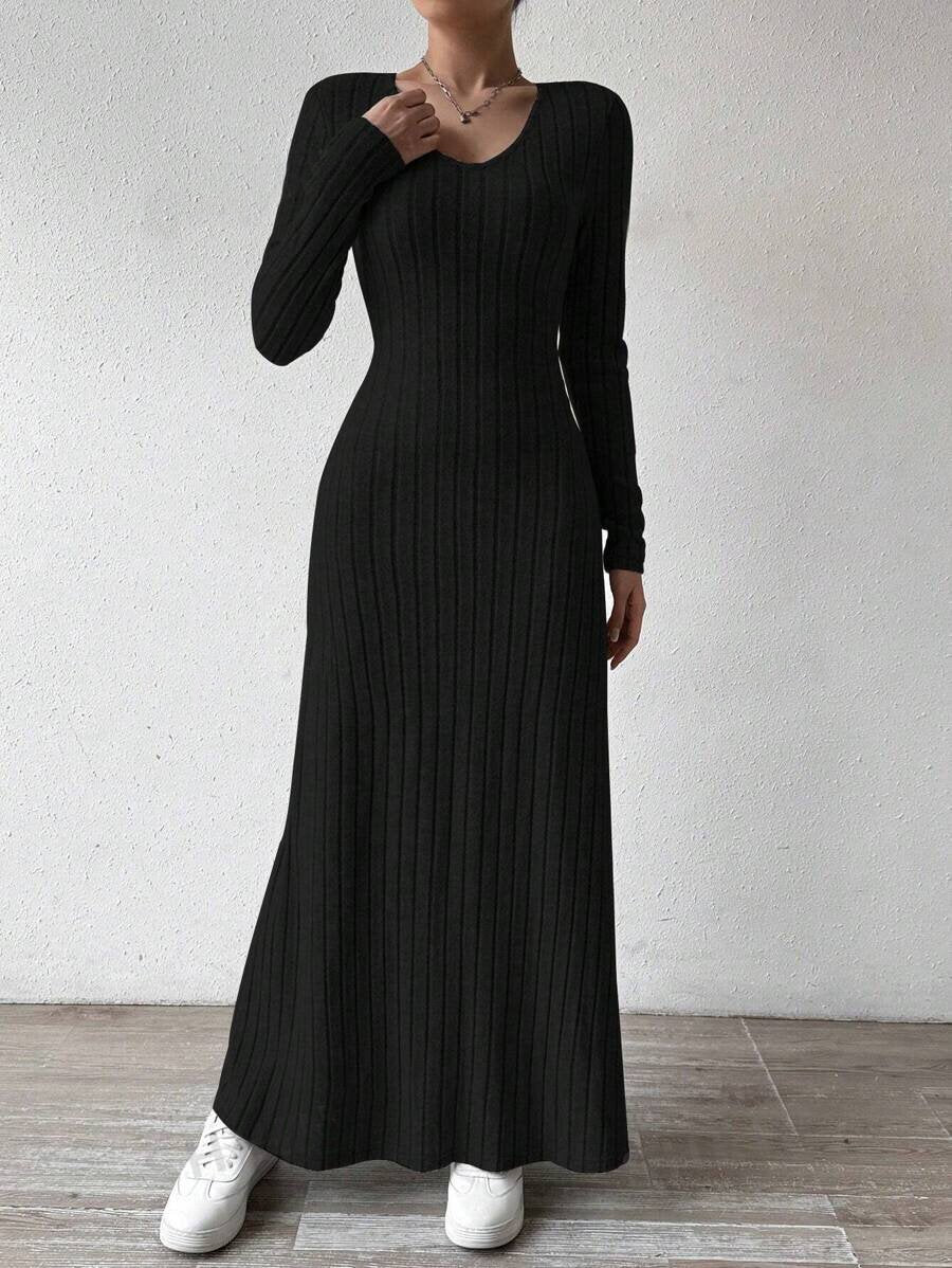 Vestido Manga Larga | Corte A-Line Slim Fit