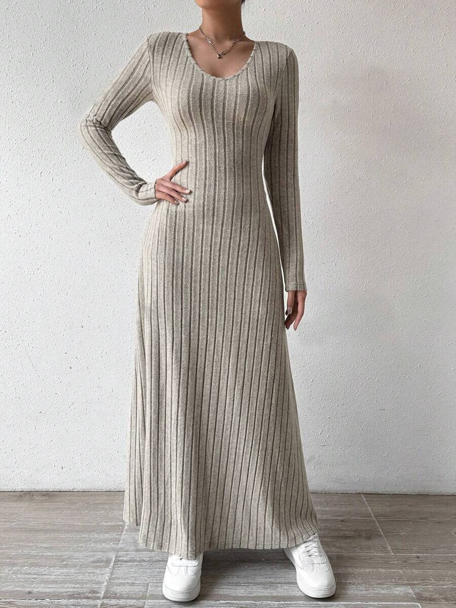 Vestido Manga Larga | Corte A-Line Slim Fit