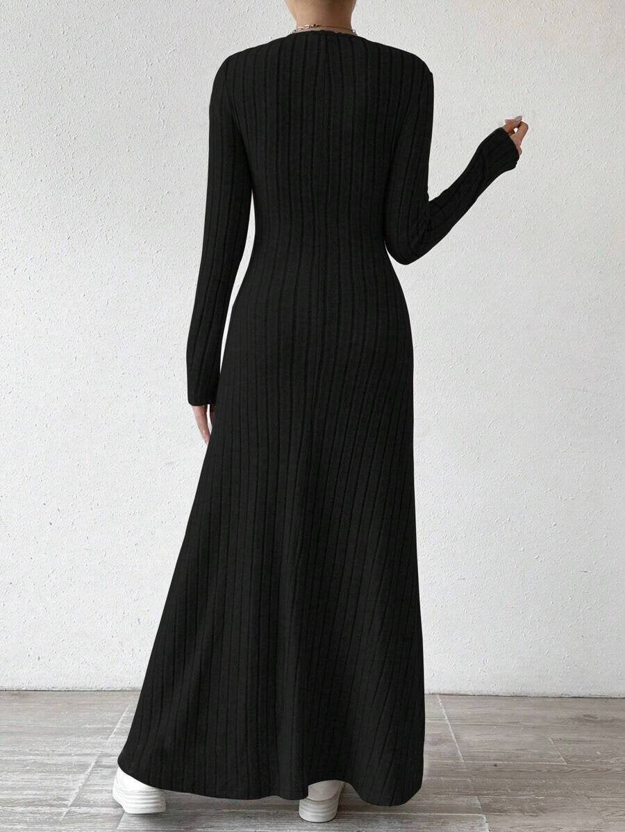 Vestido Manga Larga | Corte A-Line Slim Fit